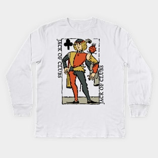 Character of Playing Card Jack of Clubs Kids Long Sleeve T-Shirt